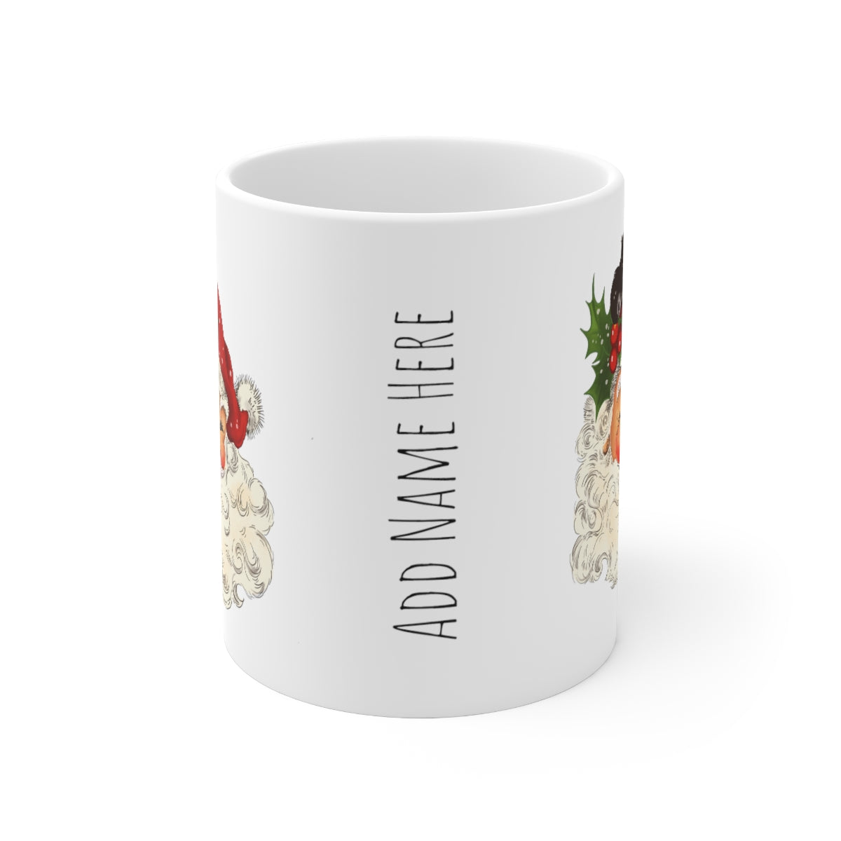 Classic Santa Christmas Mug Add a Name