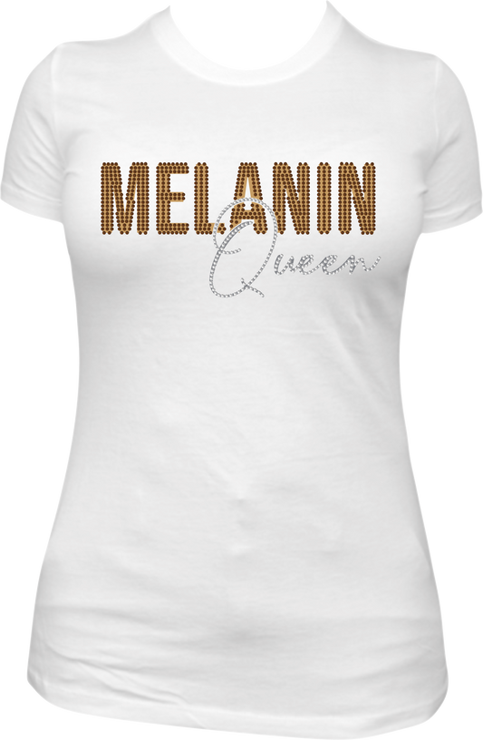 Melanin Queen Rhinestone Shirt Sweatshirt Hoodie