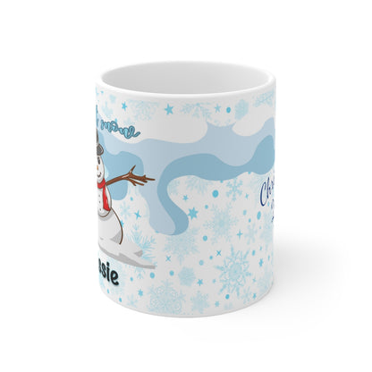 Snowman Christmas 2022 Mug Add Name