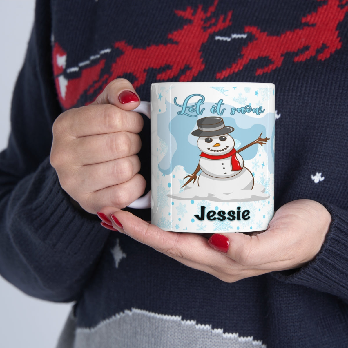 Snowman Christmas 2022 Mug Add Name