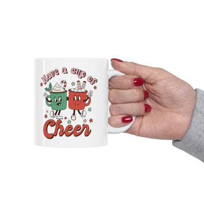 Retro Christmas Mug Add a Name