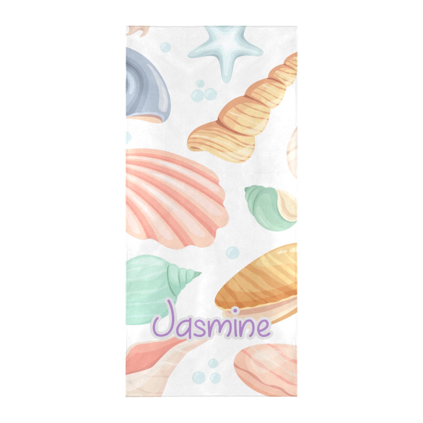 Sea Shells Custom Beach Towel 32"x 71"