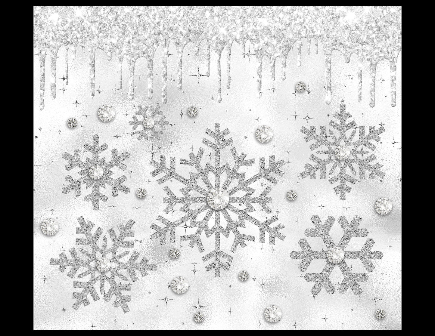 Let It Snow, Silver Snowflakes Tumbler