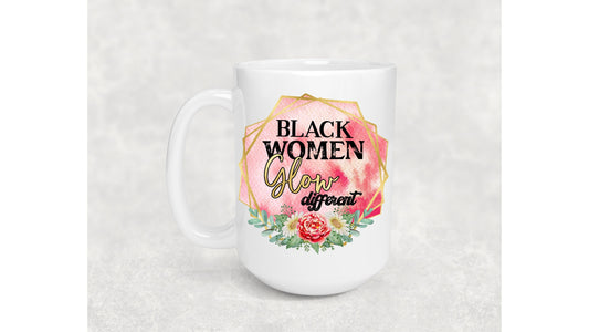 Black Women Glow Different Coffee Mug