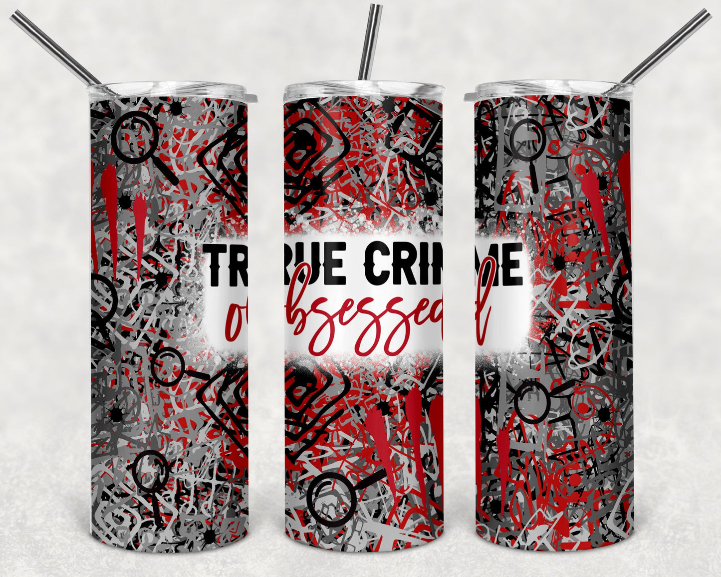 True Crime Obsessed Tape 20 oz Tumbler