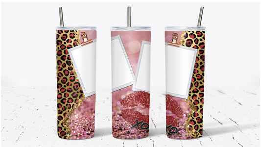 Leopard Print Lipstick Valentines Day Tumbler