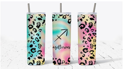 Zodiac Leopard Pastel Print Tumbler