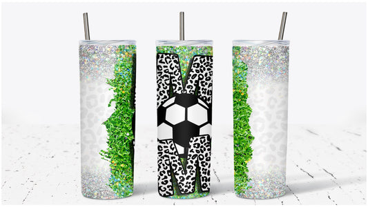 Soccer Mom Leopard Print In the Grass Tumbler