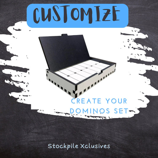 Custom Domino Set| Custom Game set| Personalized Indoor Game Set| 28 piece double sided domino set with storage box