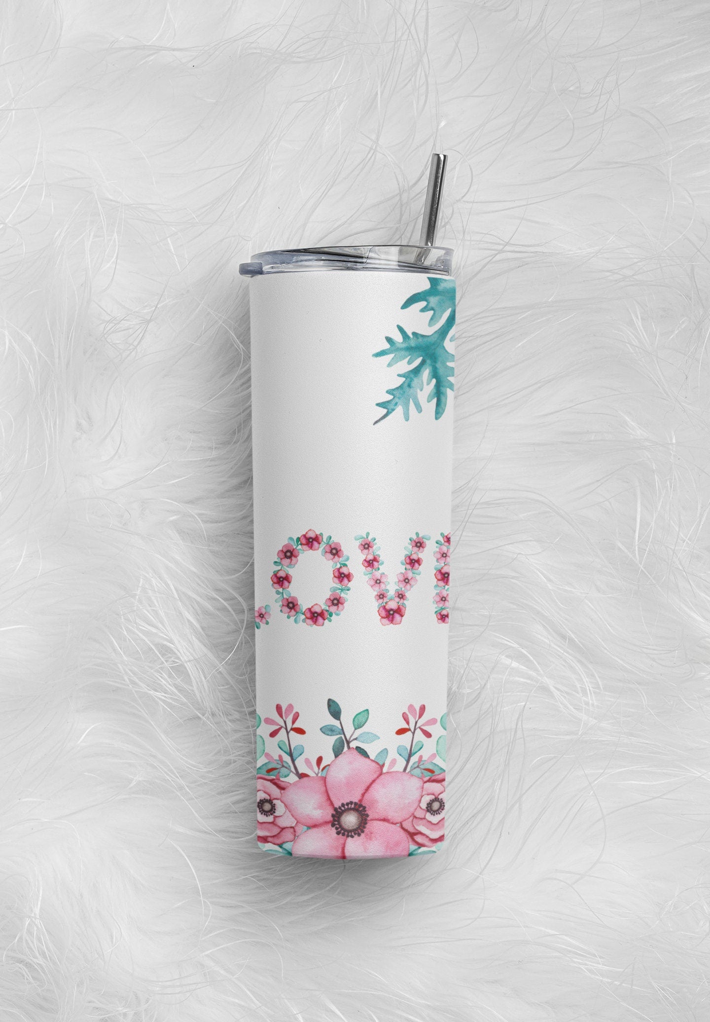 Love floral  Valentines Tumbler