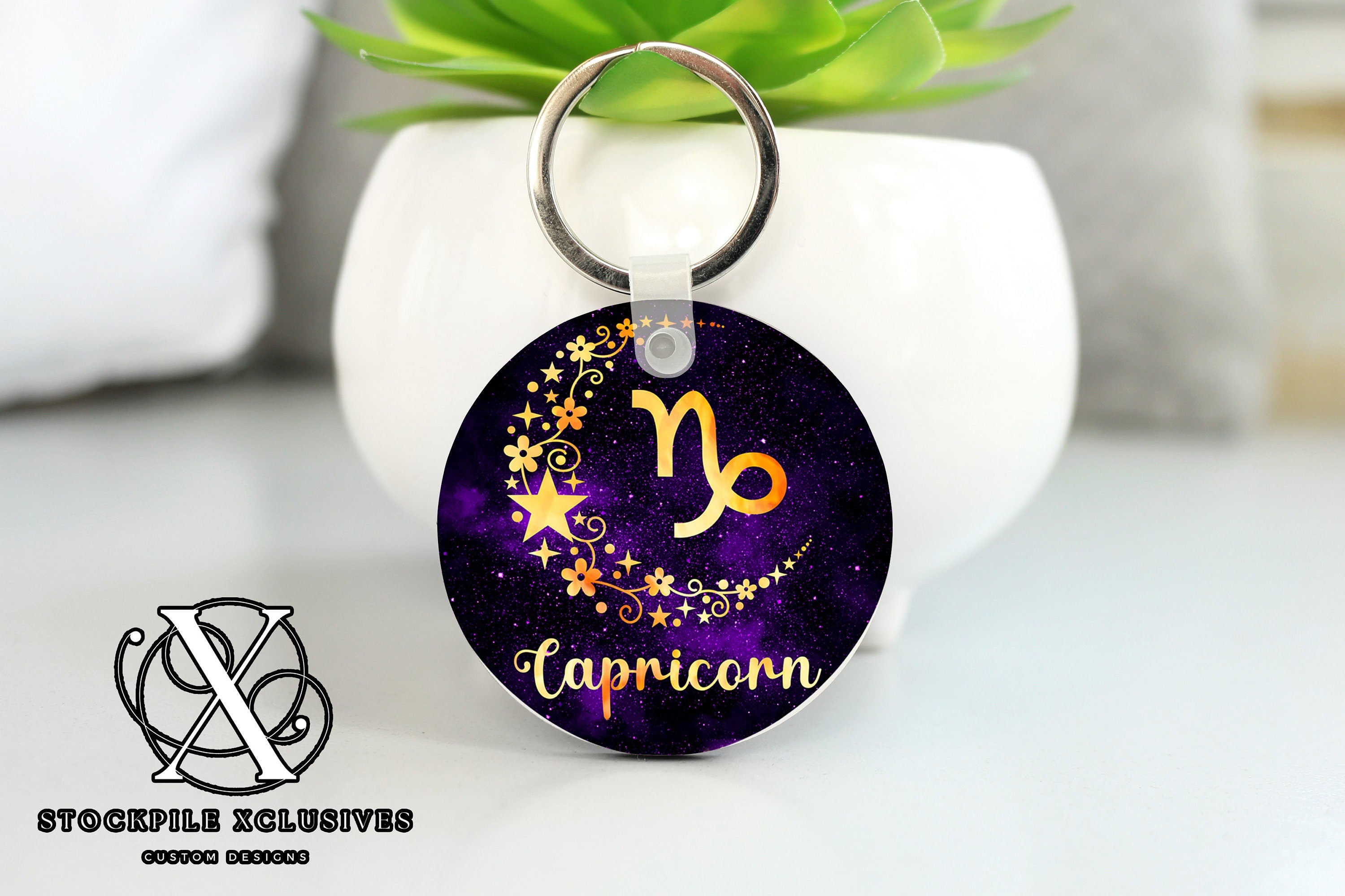 Inverse Sign Keychain Zodiac Sign Keychain – StockpileXclusives