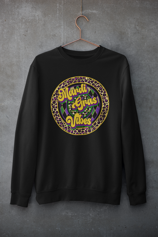 Mardi Gras Vibes | Fat Tuesday Purple Green Gold Shirt Sweater Hoodie