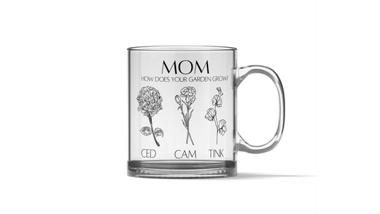 Mom How Does Your Garden Grow Birth Flower Mug